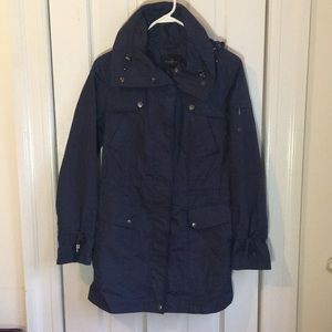 Cole Haan Packable Raincoat - Navy